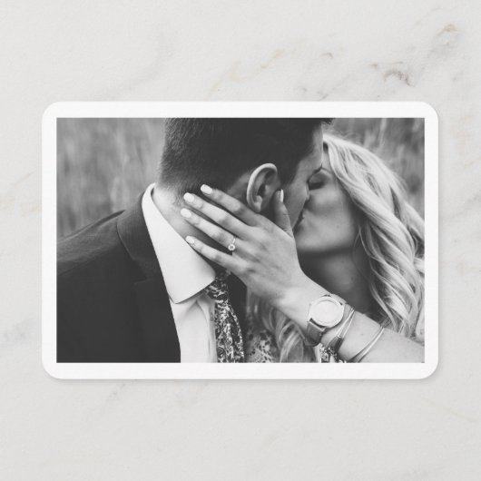 Classic Minimal Wedding RSVP Enclosure Kaart (Achterkant)