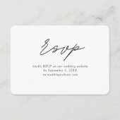 Classic Minimal Wedding RSVP Enclosure Kaart (Voorkant)