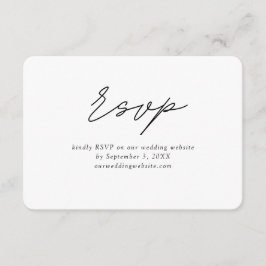 Classic Minimal Wedding RSVP Enclosure Kaart