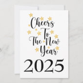 Classic Minimalist 2025 Nieuwjaar vakantie Kaart (Voorkant)