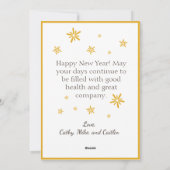 Classic Minimalist 2025 Nieuwjaar vakantie Kaart (Achterkant)