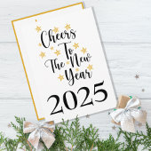 Classic Minimalist 2025 Nieuwjaar vakantie Kaart