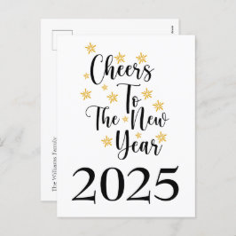 Classic Minimalist 2025 Nieuwjaar vakantie Kaart