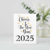 Classic Minimalist 2025 Nieuwjaar vakantie Kaart (Staand voorkant)