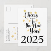 Classic Minimalist 2025 Nieuwjaar vakantie Kaart (Voorkant / Achterkant)