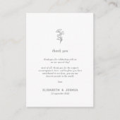 Classic Minimalist Eenvoudige dank u Behuizing Kaa Informatiekaartje (Voorkant)