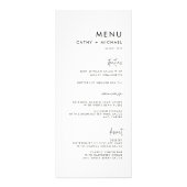 Classic Minimalist Mixed Font Tall Menu Kaart (Voorkant)