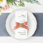 Classic Minimalist Mixed Font Tall Menu Kaart