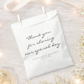 Classic Minimalist Script White Hartelijk dank voo Bedankzakje (Geknipt)