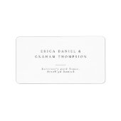 Classic Minimalist Wedding Address Label (Voorkant)