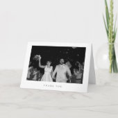 Classic Minimalist Wedding Photo Folded  Bedankkaart (Voorkant)