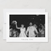 Classic Minimalist Wedding Photo Thank You Card Bedankkaart (Voorkant)