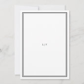 Classic Minimalist Wedding Save the Date Kaart (Achterkant)