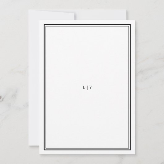 Classic Minimalist Wedding Save the Date Kaart (Achterkant)