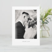 Classic Minimalist Wedding Thank You Card Bedankkaart (Staand voorkant)