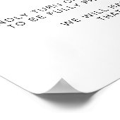 Classic Minimalist Wedding Unplugged Ceremony Poster (Hoek)