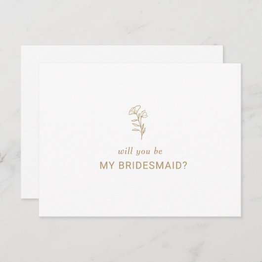 Classic Minimalist zal je mijn bruidsschat zijn Uitnodiging Briefkaart (Voorkant / Achterkant)