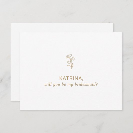 Classic Minimalist zal je mijn bruidsschat zijn Uitnodiging Briefkaart (Voorkant / Achterkant)