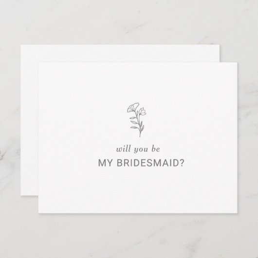 Classic Minimalist zal je mijn bruidsschat zijn Uitnodiging Briefkaart (Voorkant / Achterkant)