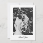 Classic Minimalistic Script Wedding Photo Bedankkaart (Voorkant)