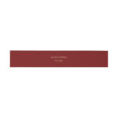 Classic Minimalistic Wine Red Custom Wedding Names Uitnodigingen Wikkel (Vlak)