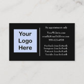 Classic minimalistisch zwart Visitekaartje voor th (Achterkant)