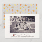 Classic Minimalistische Acorn Foto Thanksgiving Ka Bedankkaart (Voorkant / Achterkant)