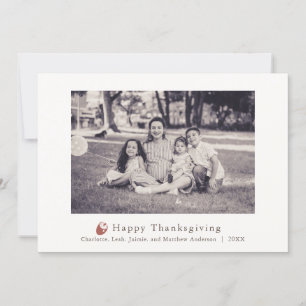 Classic Minimalistische Acorn Foto Thanksgiving Ka Bedankkaart