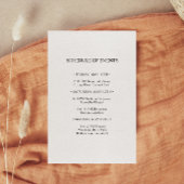 Classic Minimalistische Bruiloft Schema van Evenem Informatiekaartje