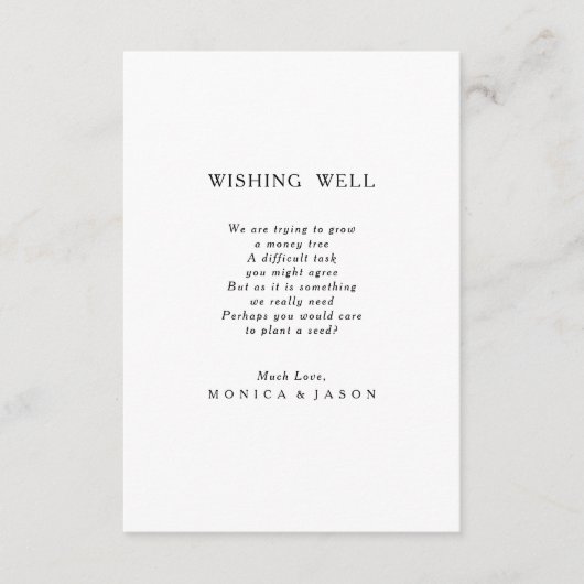 Classic minimalistische bruiloft wens goed Kaart (Voorkant)