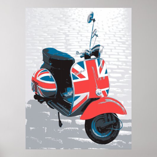 Classic Mod Scooter Poster (Voorkant)