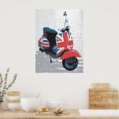 Classic Mod Scooter Poster (Keuken)