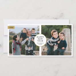 Classic Modern 2 foto Gelukkig Nieuwjaar 2021 Feestdagenkaart