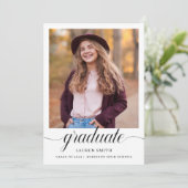 Classic Modern Afstuderen Aankondiging Kaart (Staand voorkant)