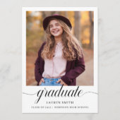 Classic Modern Afstuderen Aankondiging Kaart (Voorkant)