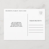 Classic & Modern Baby Geboorte Aankondiging Briefk (Achterkant)