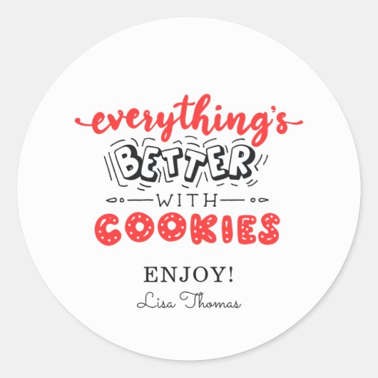 Classic Modern Bakery Zelfgemaakte Eten Label Stic (Voorkant)