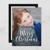 Classic Modern Christmas Holiday Briefkaart (Voorkant / Achterkant)