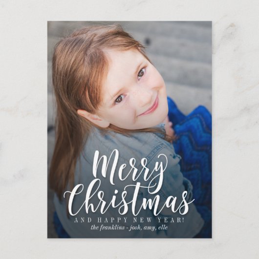 Classic Modern Christmas Holiday Briefkaart (Voorkant)