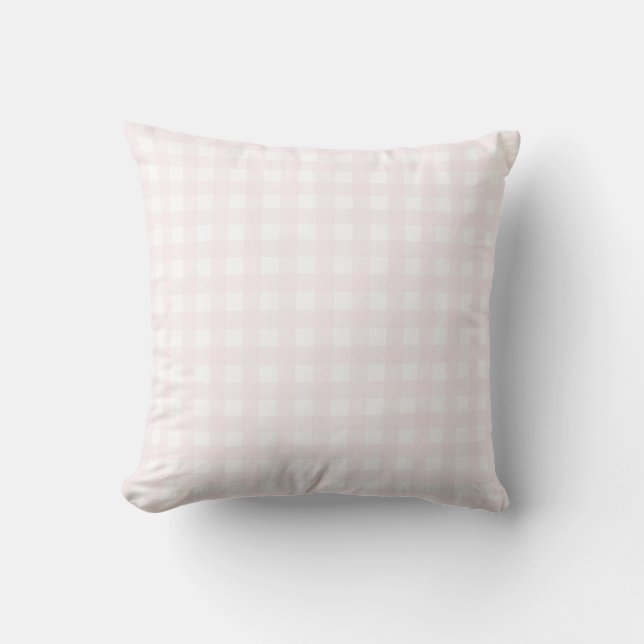 Classic Modern Cottage Blush Pink Medium Gingham. Kussen (Voorkant)