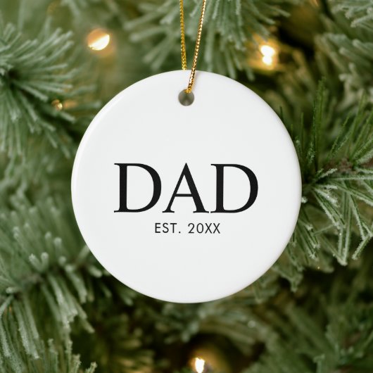 Classic Modern Dad Keramisch Ornament (Boom)