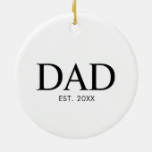 Classic Modern Dad Keramisch Ornament (Achterkant)