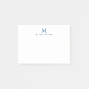 Classic Modern Elegant Navy Blue Monogram Initiaal Post-it® Notes