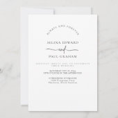 Classic Modern Invitation - Elegant And Minimalist Kaart (Achterkant)