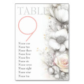 Classic Modern Ivory and Blush Floral  Kaart (Voorkant)