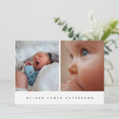 CLASSIC | Modern & Liefdevolle geboortekaartje Kaart (Staand voorkant)