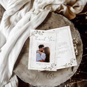 Classic Modern Lijst Flat Dank u kaart