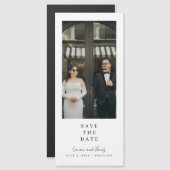 Classic Modern Magnetic Wedding Save The Date (Voorkant / Achterkant)