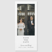 Classic Modern Magnetic Wedding Save The Date (Voorkant)
