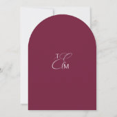 Classic Modern Minimal Pink Wedding  Kaart (Achterkant)